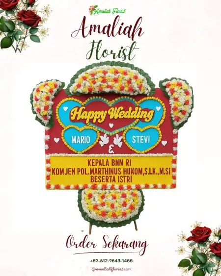 Papan Bunga Pernikahan Salapian